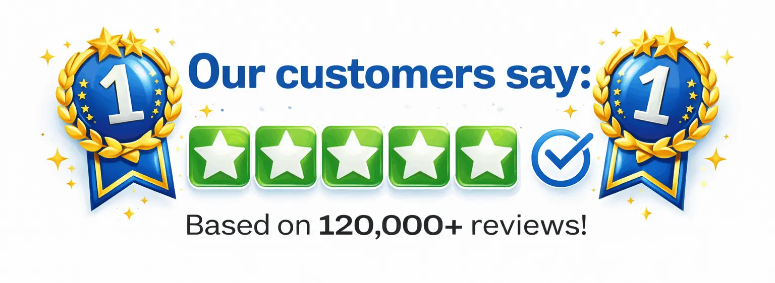 VapoCept 5-star customer rating badge with highly recommended label